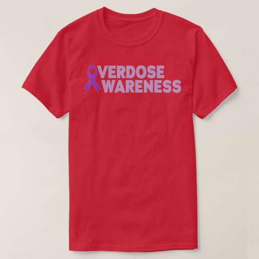 Overdosis Awareness Addiction Recovery T-shirt (Design voorkant)