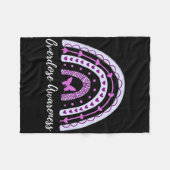 Overdosis Awareness Boho Rainbow 1 Fleece Deken (Voorkant (Horizontaal))