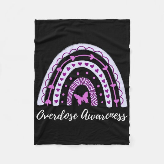 Overdosis Awareness Boho Rainbow 1 Fleece Deken (Voorkant)