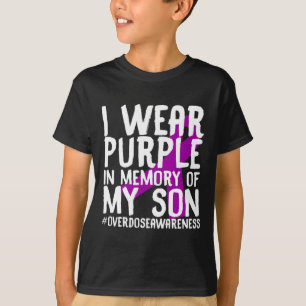 Overdosis Awareness Candlelight Vigil Paarse lint T-shirt