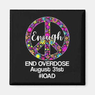 Overdosis Awareness Day Paarse Vredesteken Magneet