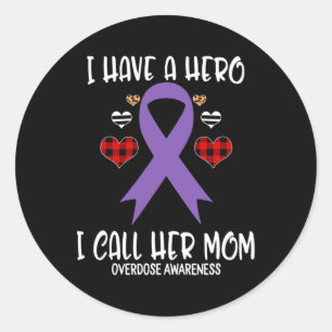 Overdosis Awareness Lint Ik heb Hero noemen haar m Ronde Sticker