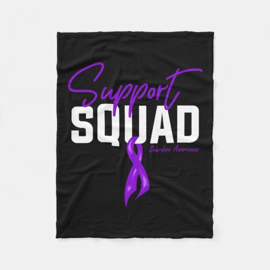 Overdosis Awareness Maand Ondersteuning Squad Paar Fleece Deken (Voorkant)