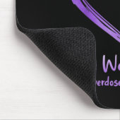 Overdosis Awareness Paarse Vlinder Hart Muismat (Hoek)