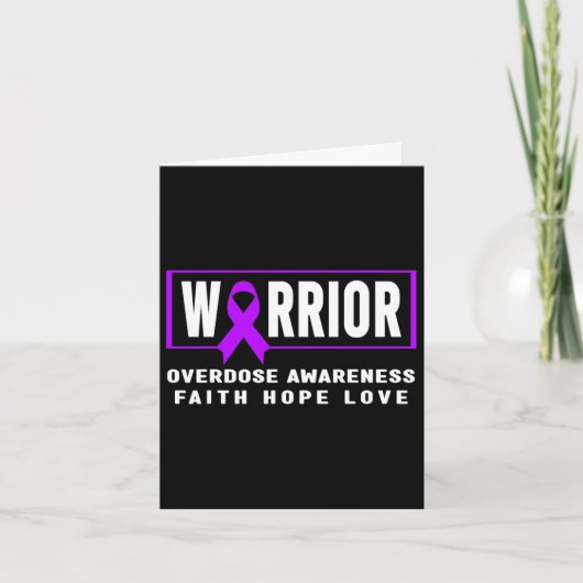 Overdosis Awareness Shirt - Krijger Kaart (Voorkant)