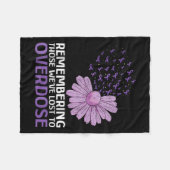 Overdosis Awareness Shirt ter nagedachtenis aan Br Fleece Deken (Voorkant (Horizontaal))