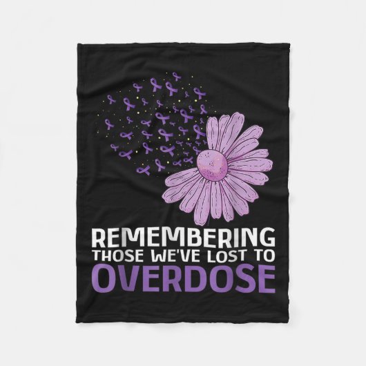 Overdosis Awareness Shirt ter nagedachtenis aan Br Fleece Deken (Voorkant)