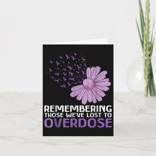 Overdosis Awareness Shirt ter nagedachtenis aan Br Kaart (Voorkant)
