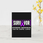 Overdosis Awareness Shirt - Verslaving Kaart (Gele Bloem)