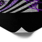 Overdosis Awareness Zonnebloem Hart Lint Paarse G Poster (Hoek)