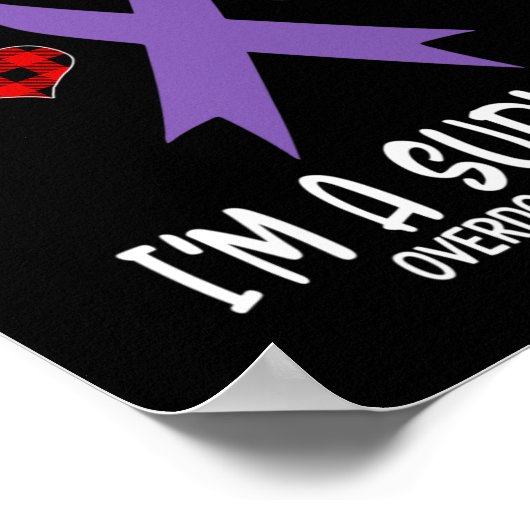 Overdosis beet me ik beet harder ik ben overlevend poster (Hoek)