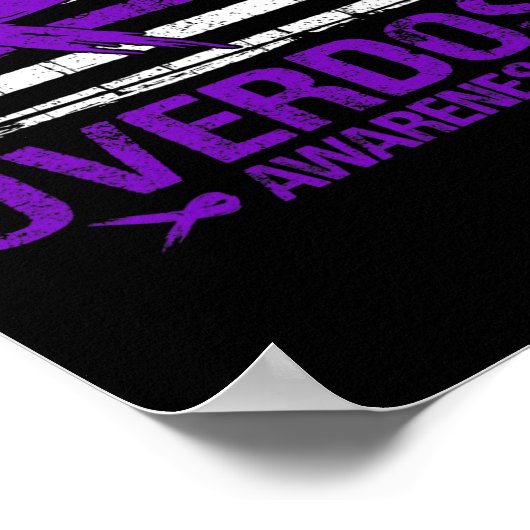 Overdosis Bewustmaking Dag Verenigde Staten Amerik Poster (Hoek)