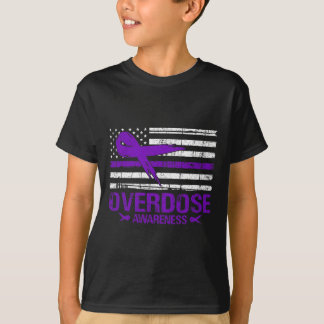 Overdosis Bewustmaking Dag Verenigde Staten Amerik T-shirt