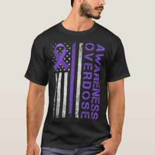Overdosis Bewustmaking Dag Verenigde Staten Amerik T-shirt