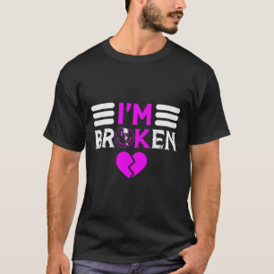 Overdosis bewustzijn Ik ben OK gebroken Paars lint T-shirt