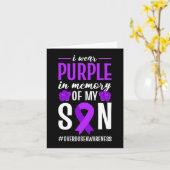 Overdosis Bewustzijn Ik Draag Paars Ter Herinnerin Kaart (Gele Bloem)