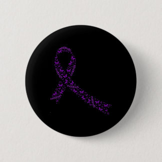 Overdosis bewustzijn lint paarse drugsverslaving r ronde button 5,7 cm