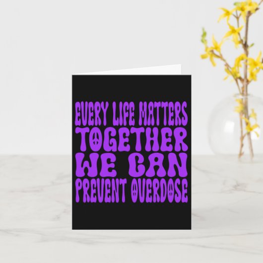 Overdosis Bewustzijn Maand Kaart (Gele Bloem)