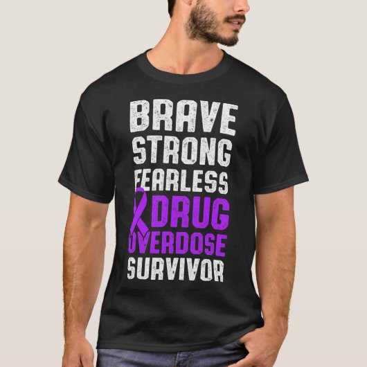 Overdosis Bewustzijn Overlevende strijder 22 T-shirt (Voorkant)
