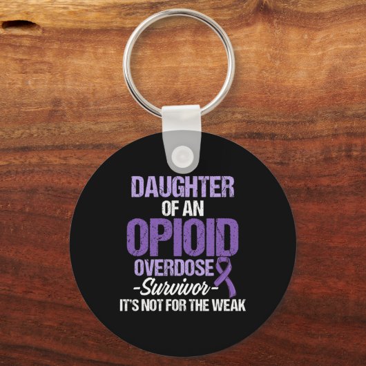 Overdosis Bewustzijn Overlevende strijder 24 Sleutelhanger (Voorkant)