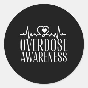 Overdosis bewustzijn Paars  Ronde Sticker