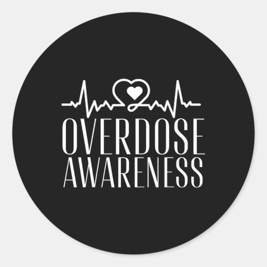Overdosis bewustzijn Paars Ronde Sticker (Voorkant)