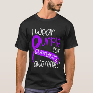 Overdosis bewustzijn paarse lint drugsverslaving 1 t-shirt