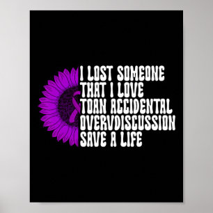 Overdosis Bewustzijn Paarse Lint Drugsverslaving 6 Poster