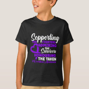 Overdosis bewustzijn paarse lint drugsverslaving 7 t-shirt