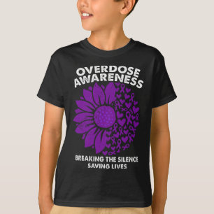 Overdosis Bewustzijn Paarse Lint Drugsverslaving 7 T-shirt