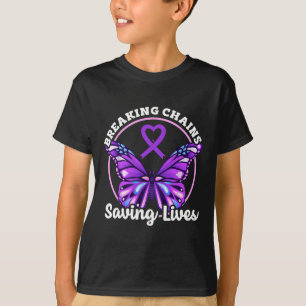 Overdosis Bewustzijn Paarse Lint Drugsverslaving 8 T-shirt