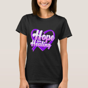 Overdosis bewustzijn paarse lint drugsverslaving 9 t-shirt