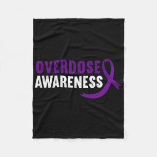Overdosis Bewustzijn Paarse Lint Drugsverslaving H Fleece Deken