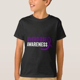 Overdosis Bewustzijn Paarse Lint Drugsverslaving R T-shirt