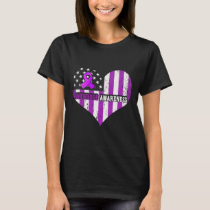 Overdosis bewustzijn Paarse Lint Drugsverslaving T-shirt