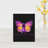 Overdosis Bewustzijn Paarse Lint Vlinder Rouw L Kaart (Gele Bloem)