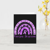 Overdosis bewustzijn regenboog paarse lint voor ma kaart (Gele Bloem)