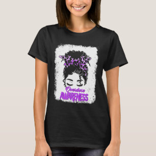 Overdosis Bewustzijn Rommelige Knot Paarse Lint Dr T-shirt