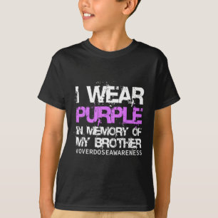 Overdosis bewustzijn T-shirt ik draag paars ter na