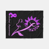 Overdosis Bewustzijn Vlinder Zonnebloem Lint Mont Fleece Deken (Voorkant (Horizontaal))