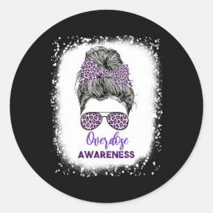 Overdosis bewustzijn Warrior rommelige haar knot P Ronde Sticker