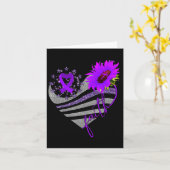 Overdosis bewustzijn zonnebloem hart lint paars G Kaart (Gele Bloem)