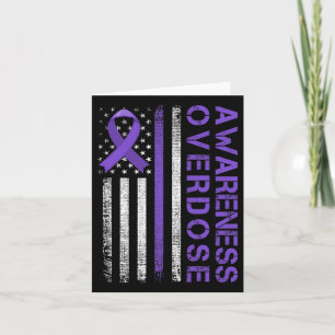Overdosis Bewustzijnsdag VS Amerikaanse Vlag Overd Kaart