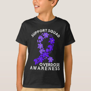 Overdosis Bewustzijnsmaand Ondersteuning Paarse Pl T-shirt