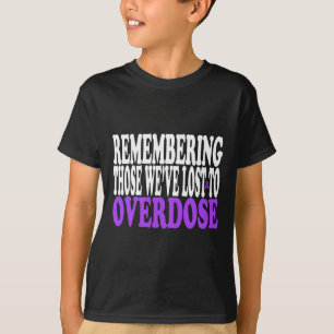 Overdosis Bewustzijnsmaand Paarse Lint Drugsversla T-shirt