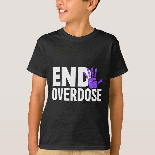 Overdosis bewustzijnsshirt - Stop overdosis bewust T-shirt (Voorkant)