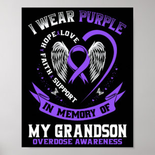 Overdosis bewustzijnsshirt ter nagedachtenis aan k poster