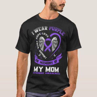 Overdosis bewustzijnsshirt ter nagedachtenis aan m t-shirt