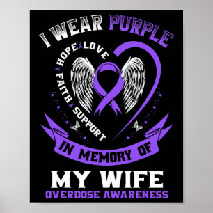 Overdosis bewustzijnsshirt ter nagedachtenis aan v poster