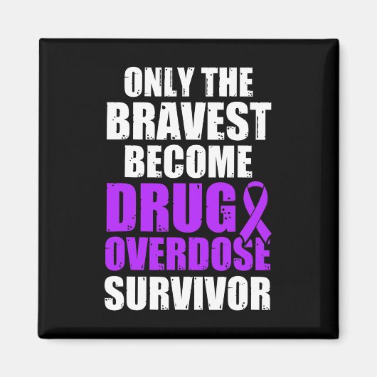 Overdosis drugs Awareness Warrior Survivor 46 Magneet (Voorkant)